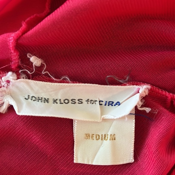 vintage 70s John Kloss hot pink t back gown - Picture 6 of 6